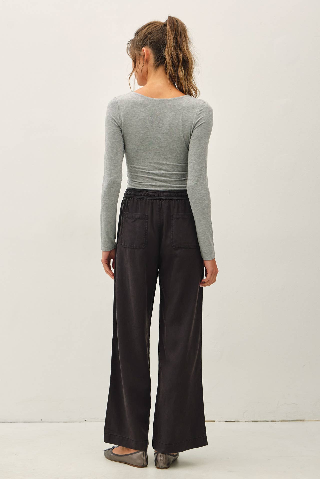 Be Cool - 29" INSEAM TENCEL WIDE LEG PANTS