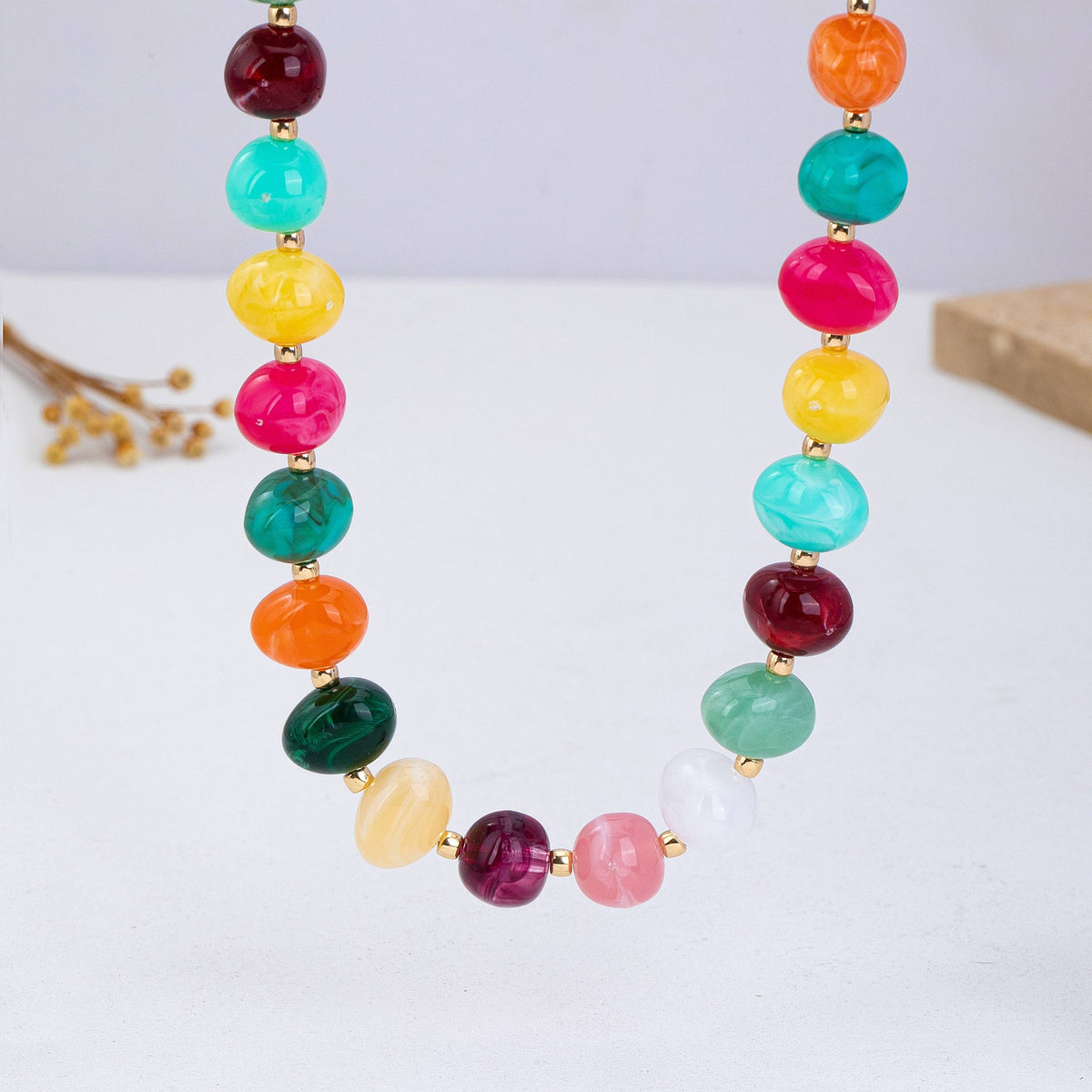 Pebble Beaded Necklace | 80N93363