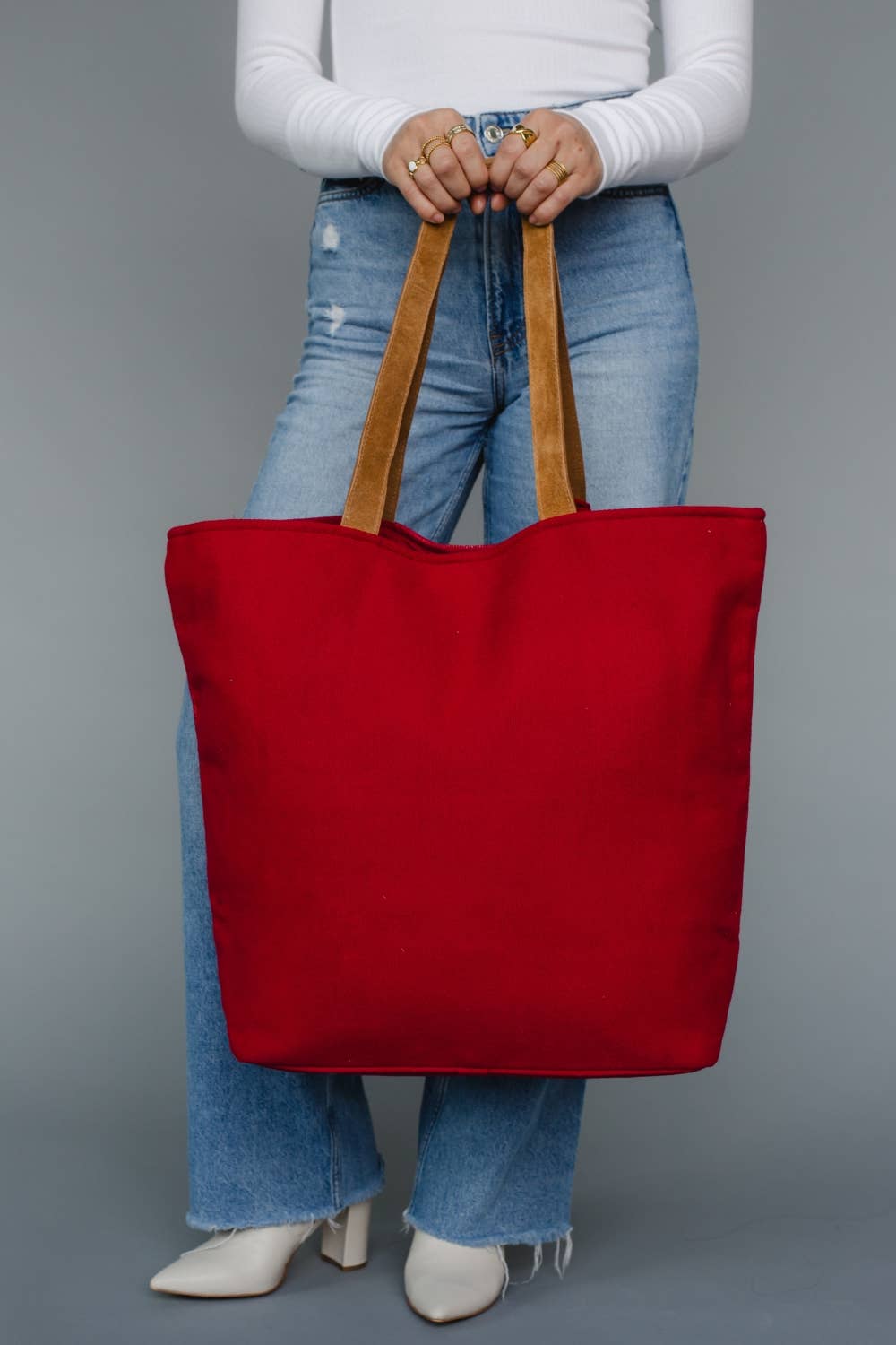 Panache Apparel Co. - Red & White Bow Tote