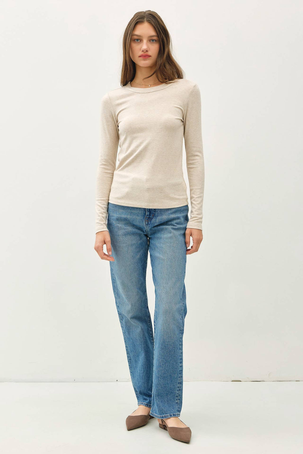 Be Cool - NEW COLOR-ROUND NECK LONG SLEEVE KNIT TOP