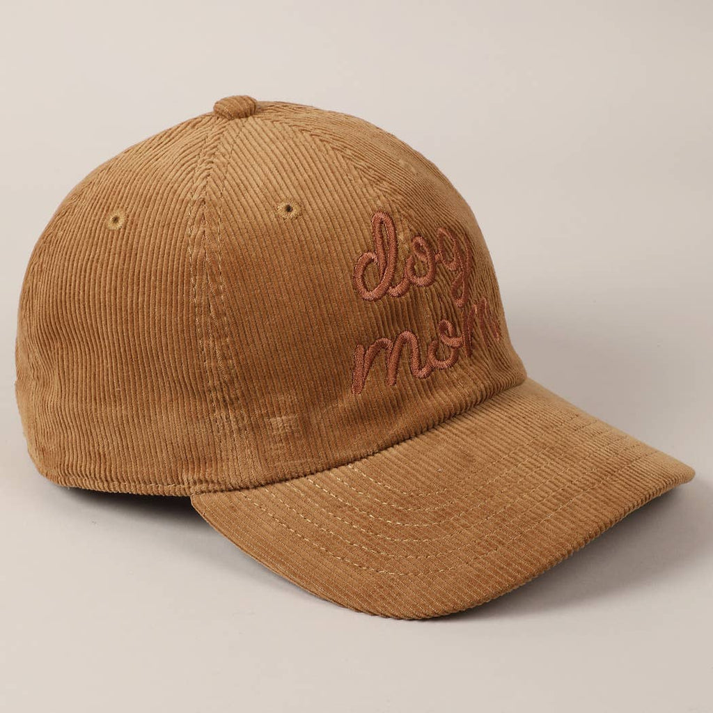 Dog Mom Corduroy Baseball Cap