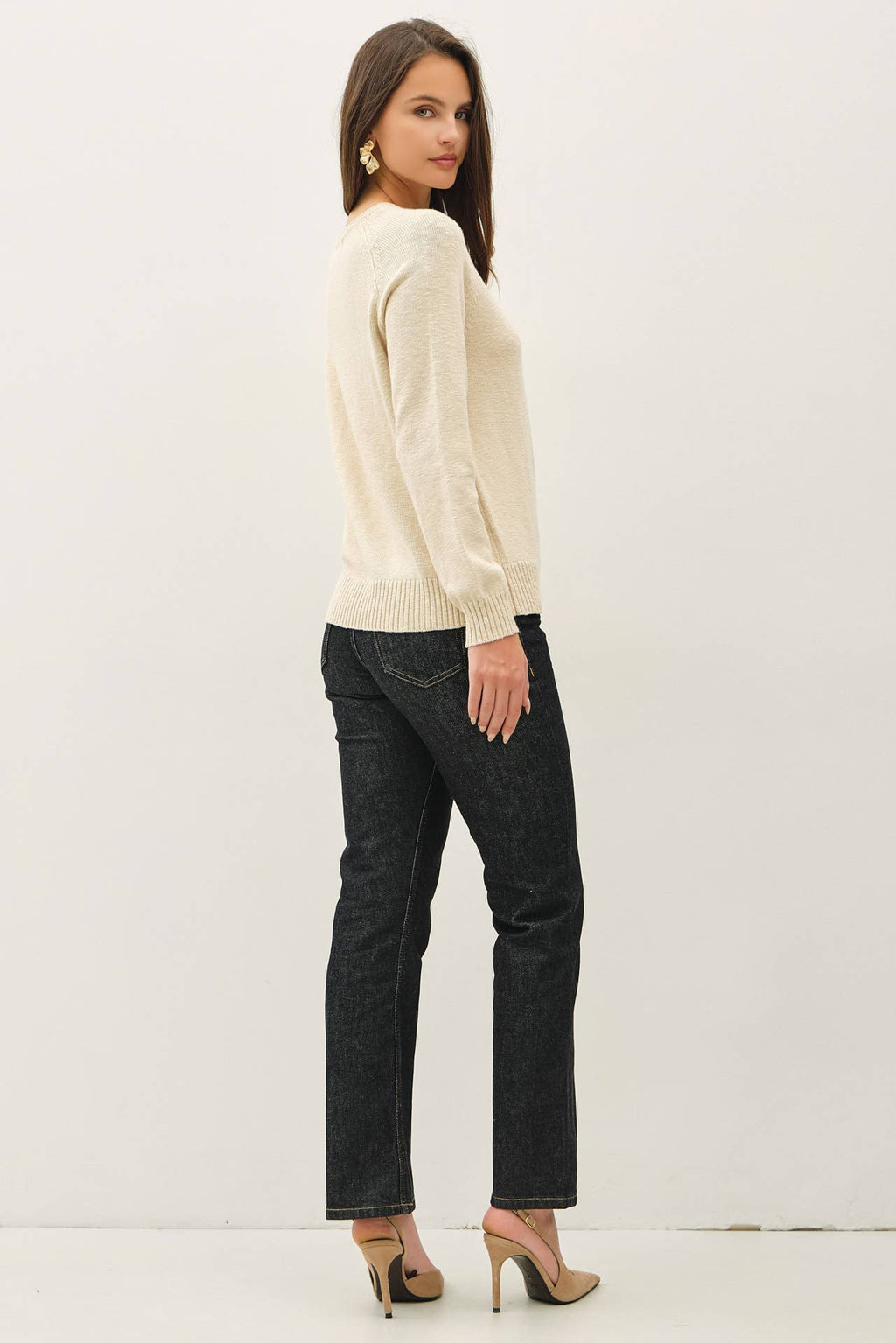 Be Cool - [NEW SHADE]RAGLAN SLEEVE SLUB PULLOVER SWEATER