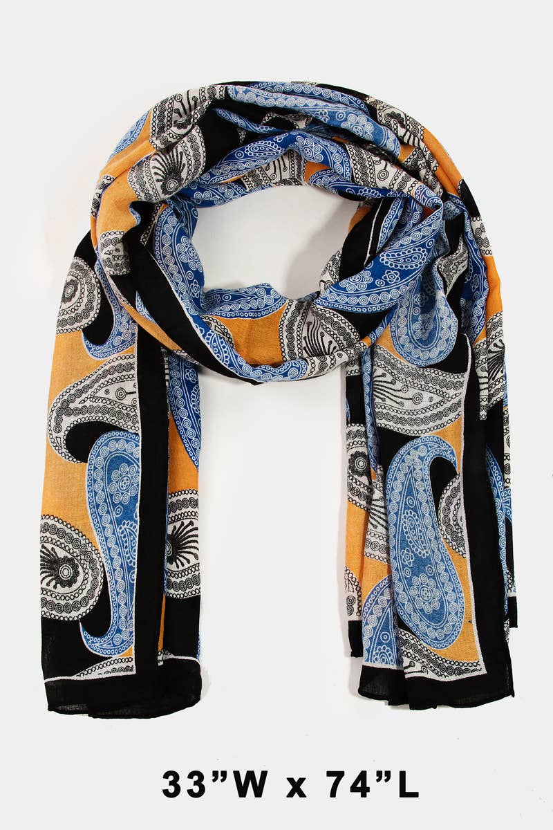 Paisley Print Oblong Scarf