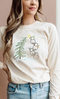 Kissed Apparel - Snowmen Decorating Tree Star Graphic Long Sleeve