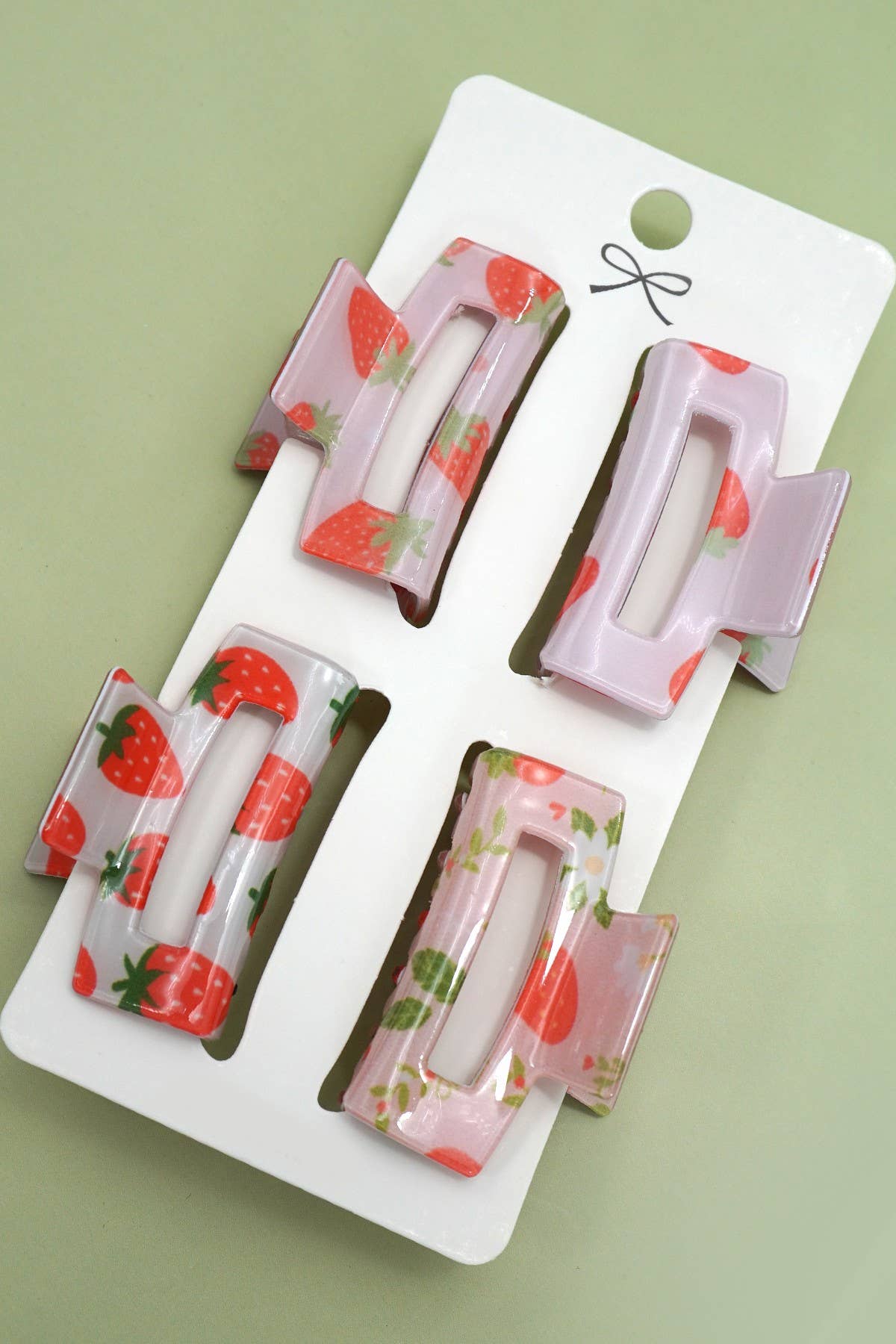 Mini Rectangle Pattern Hair Claw Clips