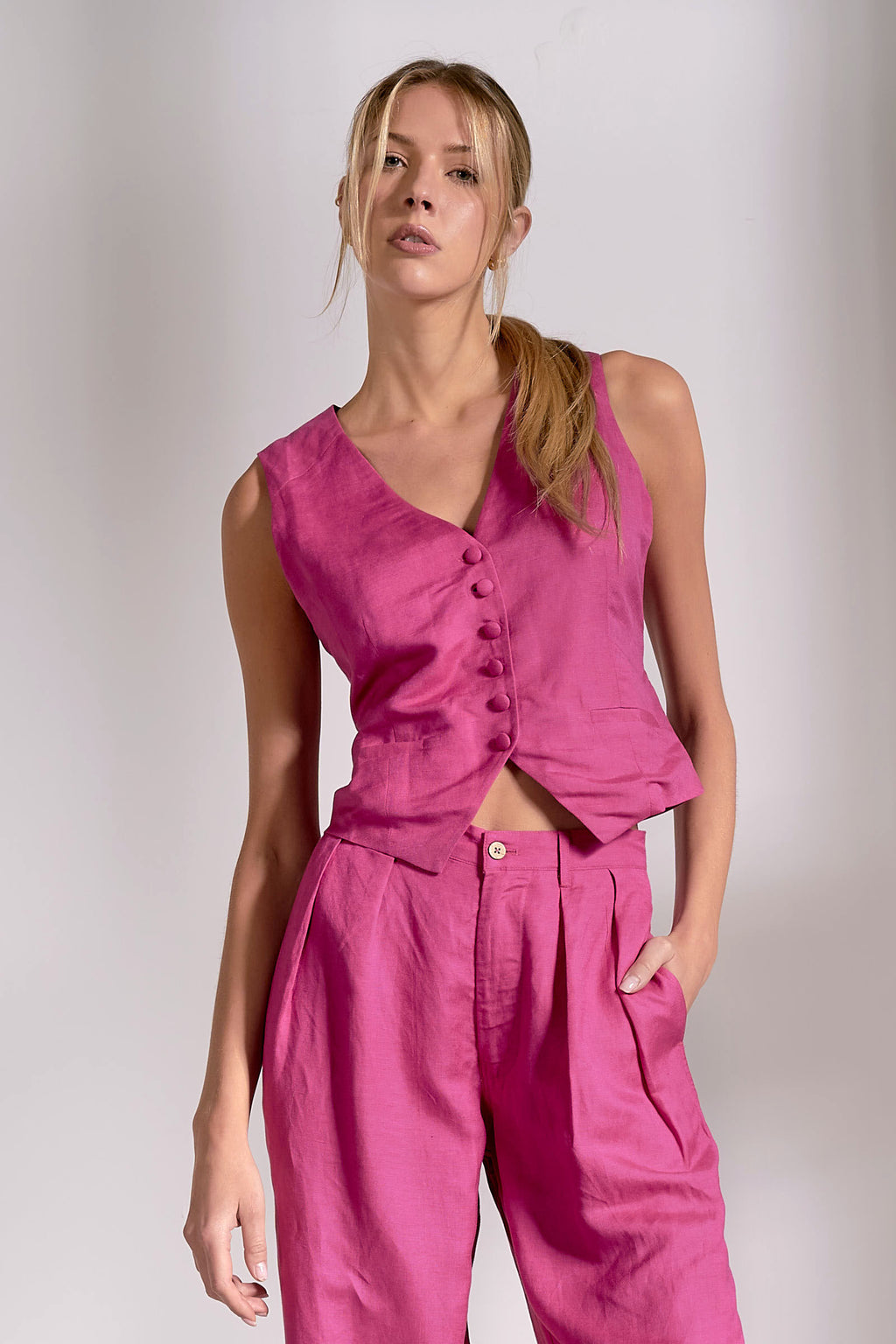 Fushsia Vest