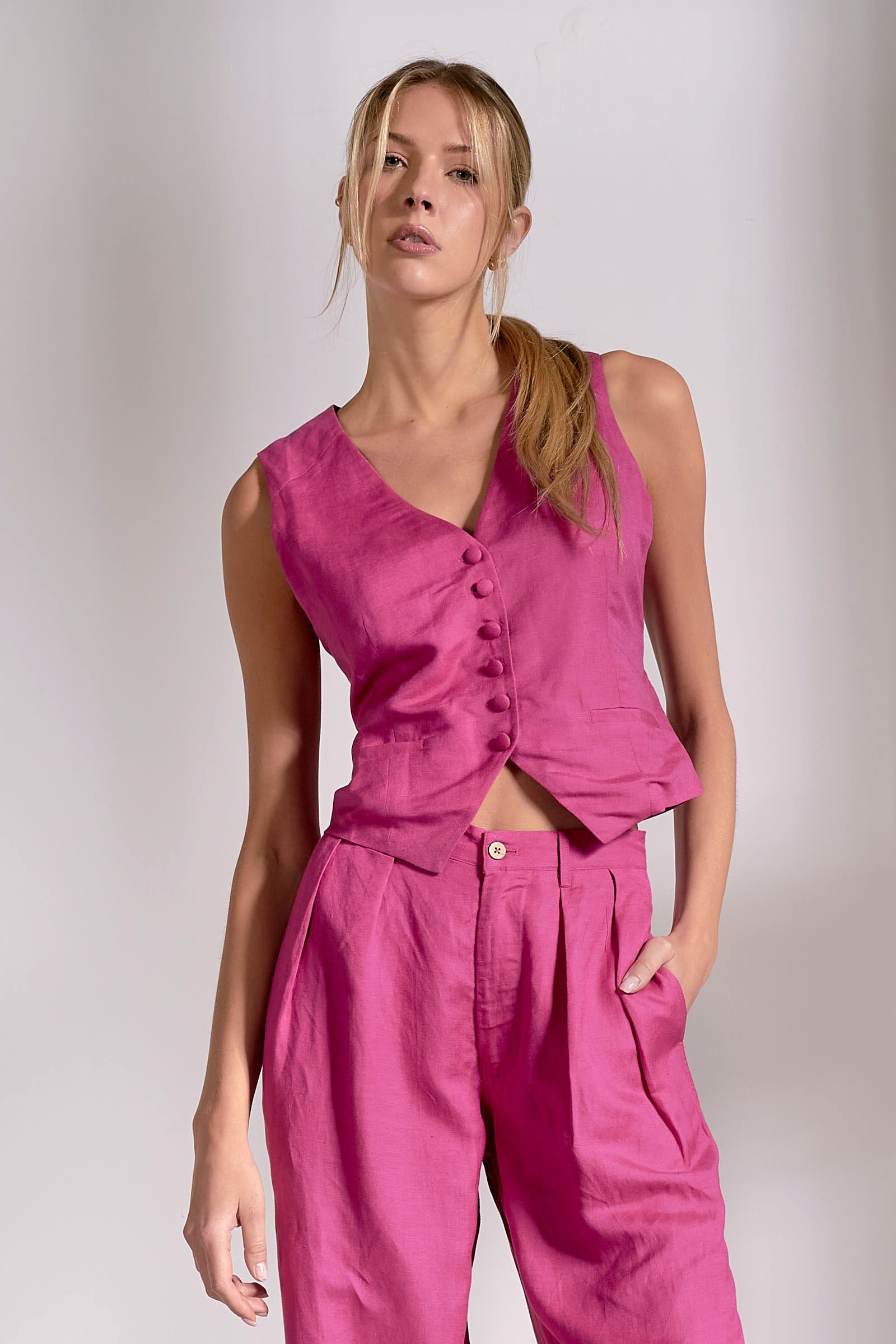Fushsia Vest