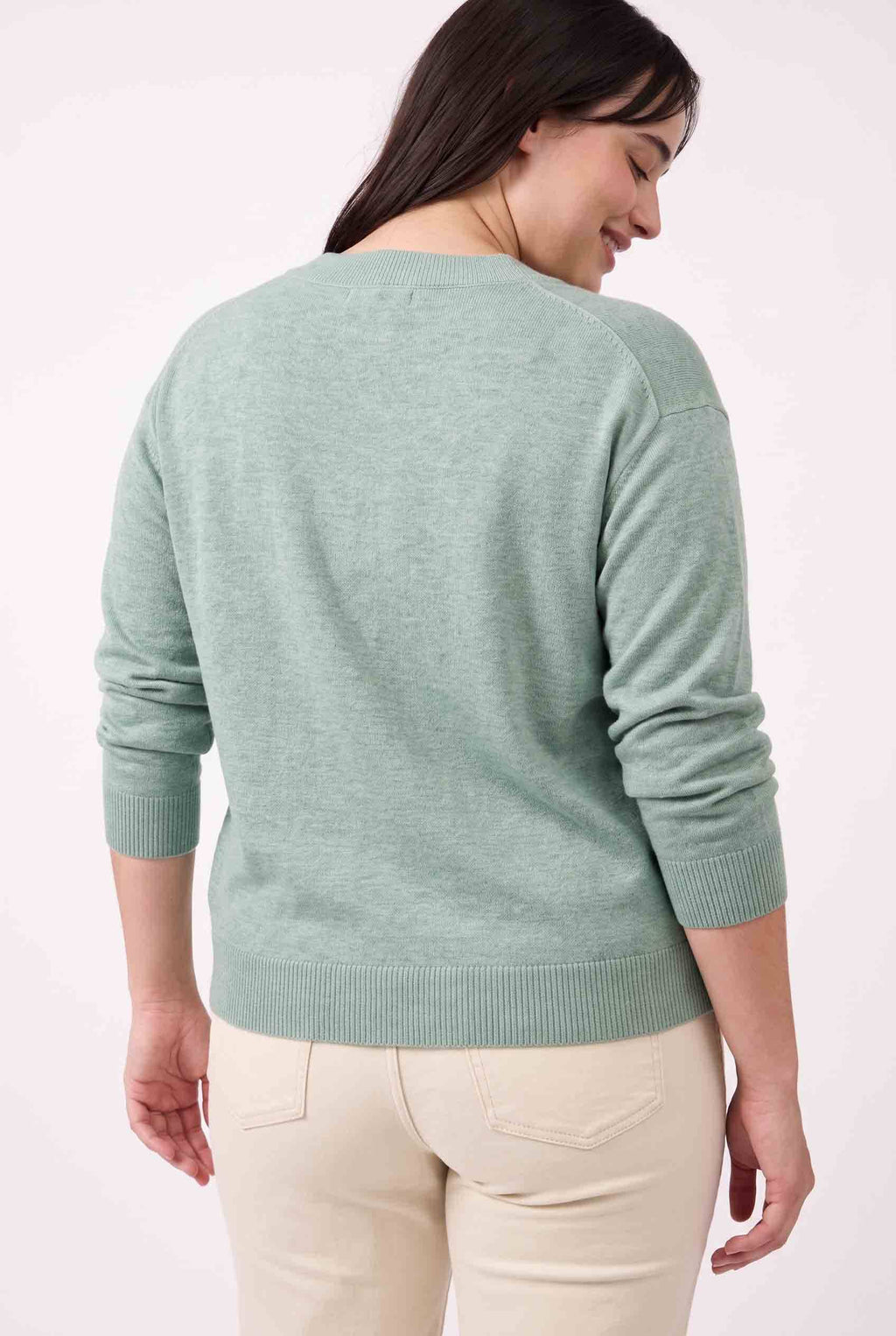 Be Cool - [PLUS] WOOL BLENDED LAYER LOOK NECK RIB  SWEATER