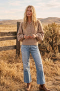 Sewn and Seen - Henley Balloon Sleeve Sweater Top