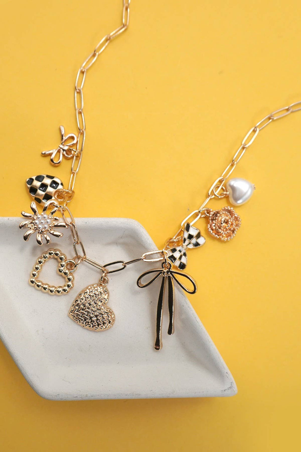 BOW CHECKER HEART FLORAL