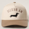 Fashion City - MY BESTIE Dachshund Embroidery Two-Tone Trucker Hat