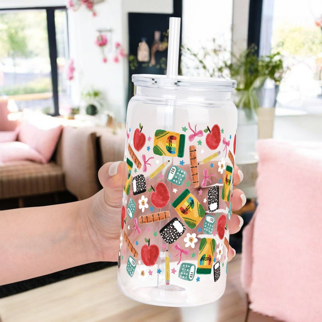 Sip-Sip Hooray! - Teacher Essentials Pattern Cup With Lid and Straw