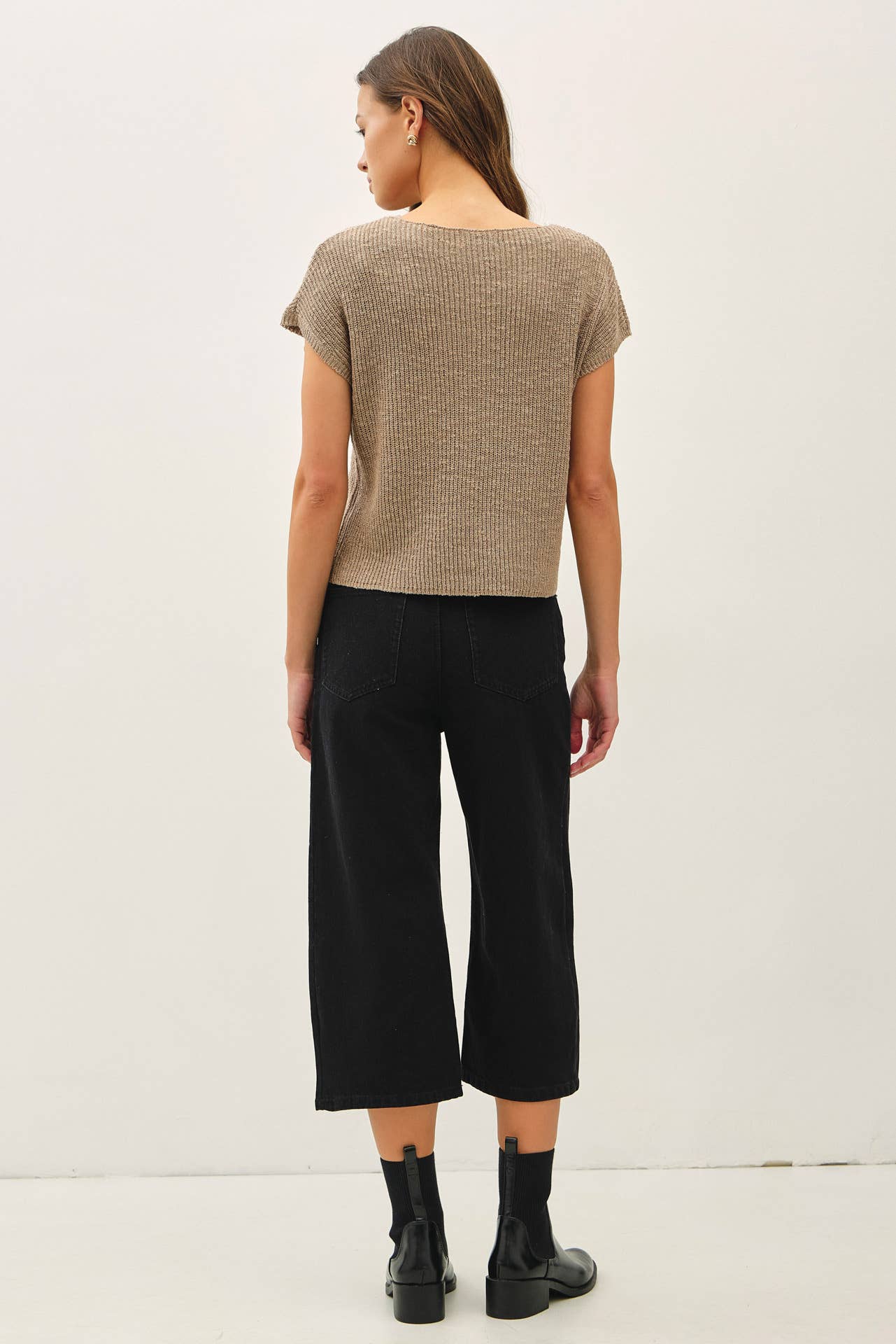 Be Cool - [NEW COLOR] PATCH POCKET DOLMAN CAP SLEEVE BOXY KNIT