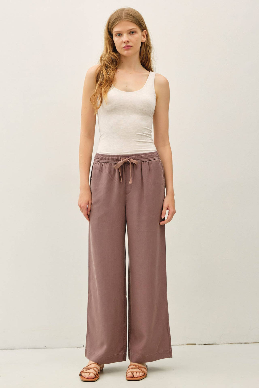 Be Cool - 29" INSEAM TENCEL WIDE LEG PANTS