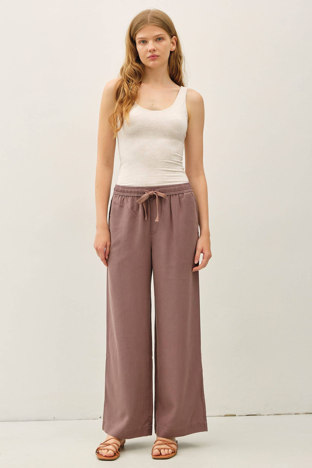Be Cool - 29" INSEAM TENCEL WIDE LEG PANTS