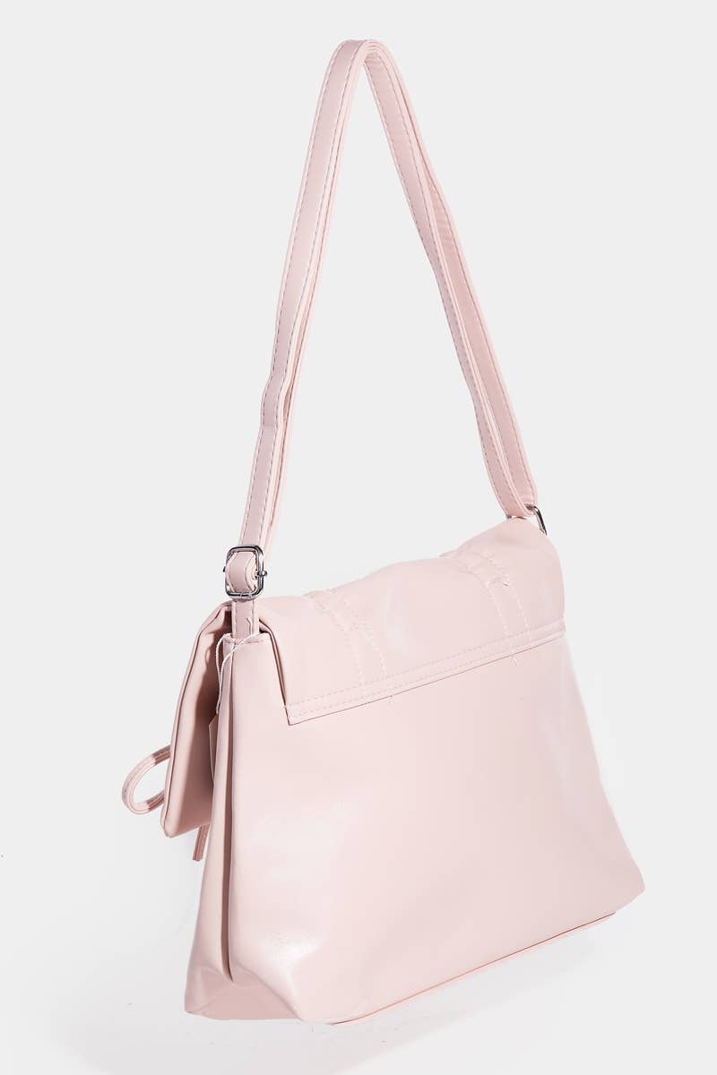 Collections by Fame Accessories - Leather Bow Knot Square Bag