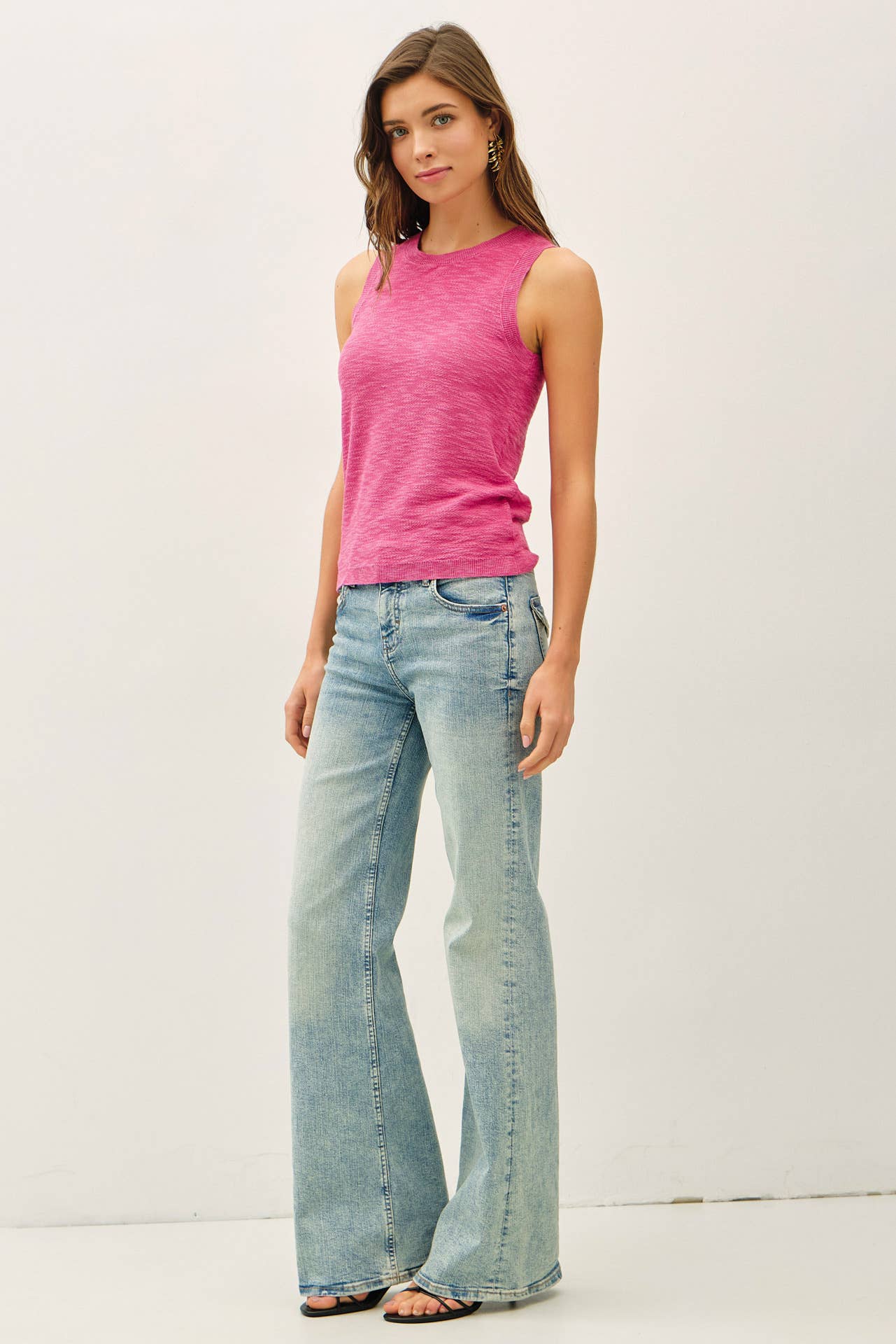 Fuscia Knit Tank