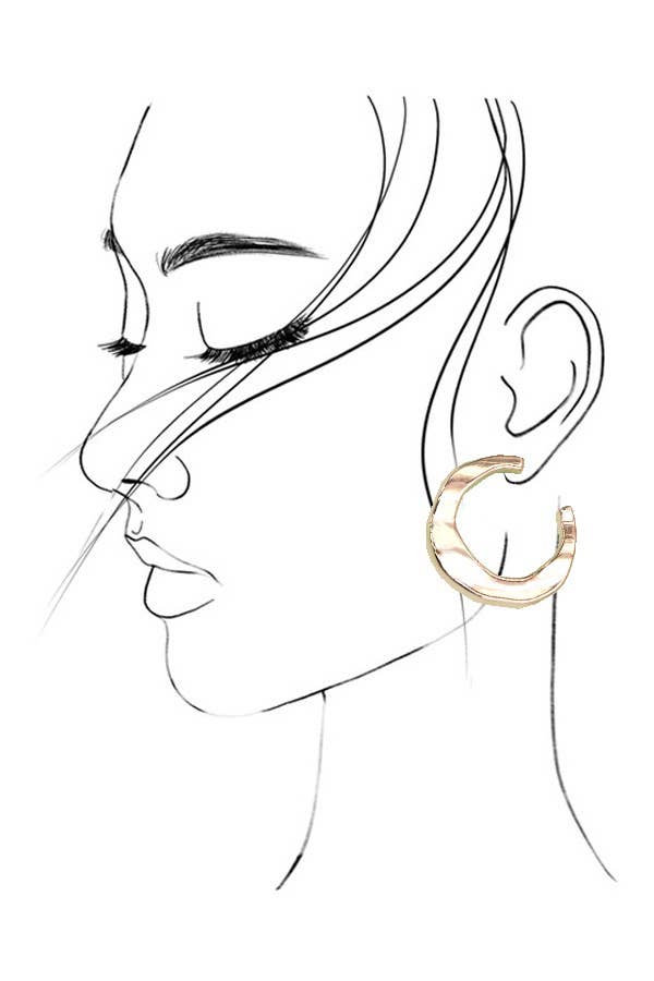IRREGULAR LIGHT HOOP EARRINGS