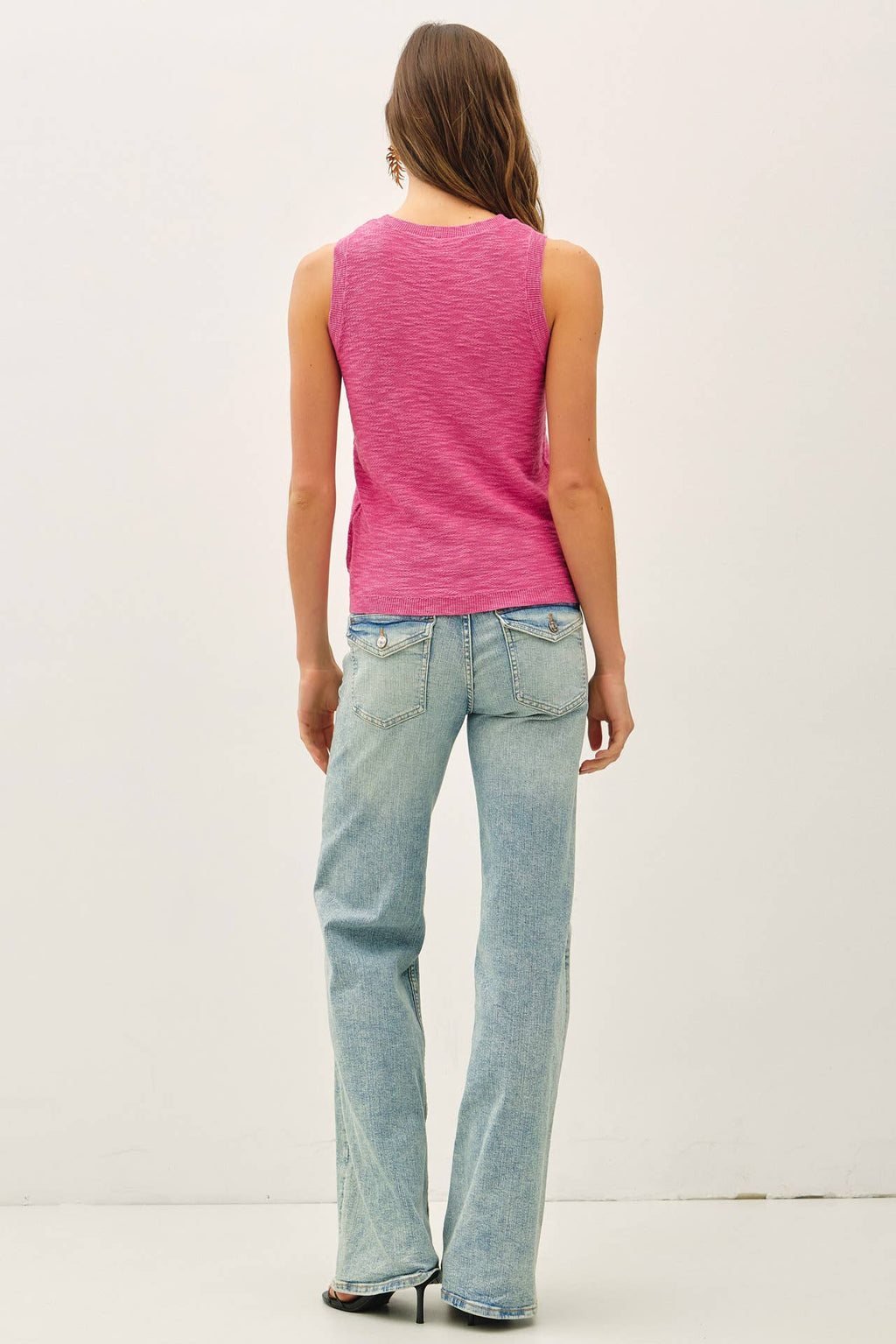 Fuscia Knit Tank