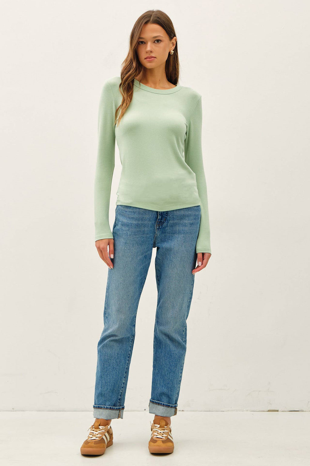 Be Cool - NEW COLOR-ROUND NECK LONG SLEEVE KNIT TOP
