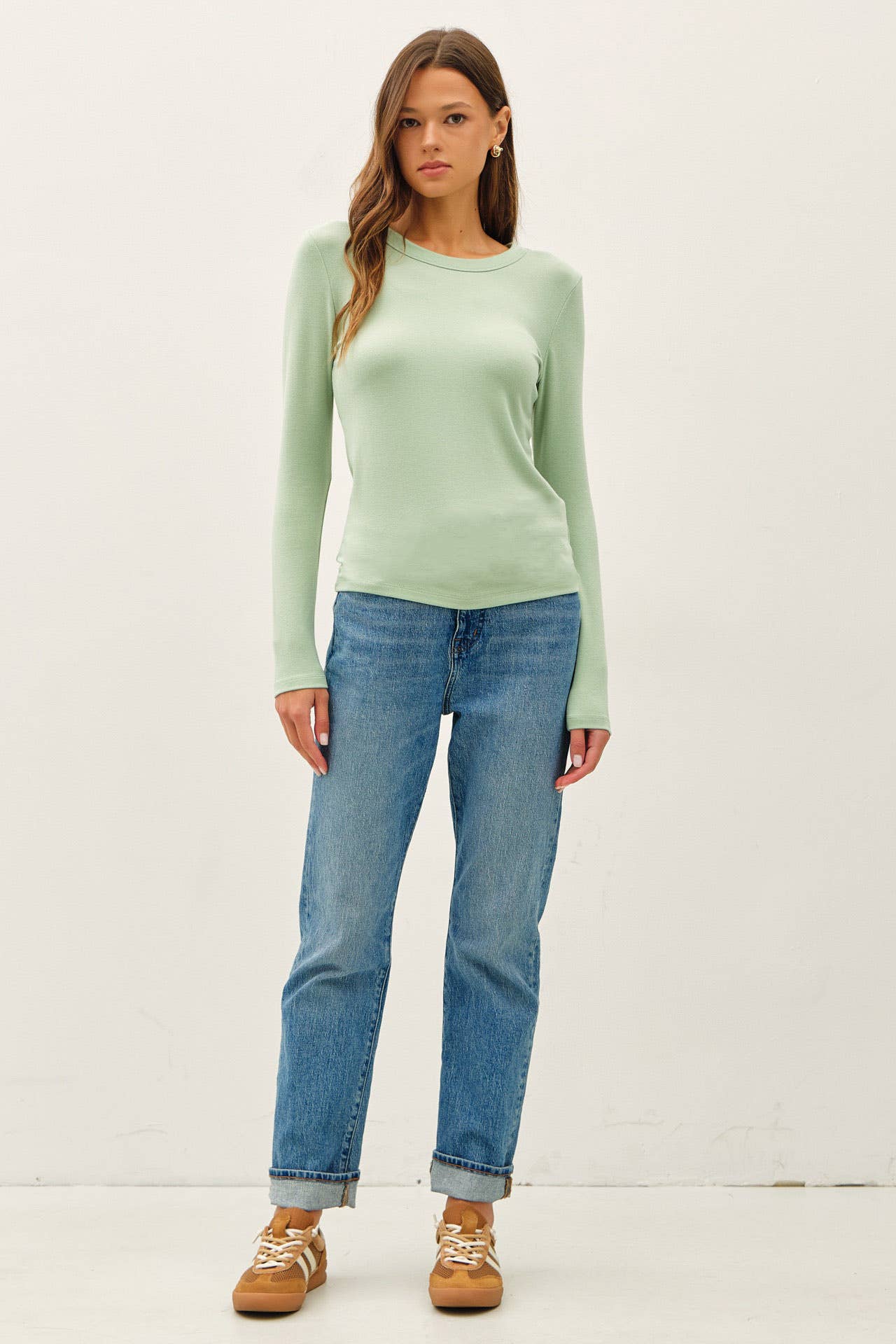 Be Cool - NEW COLOR-ROUND NECK LONG SLEEVE KNIT TOP