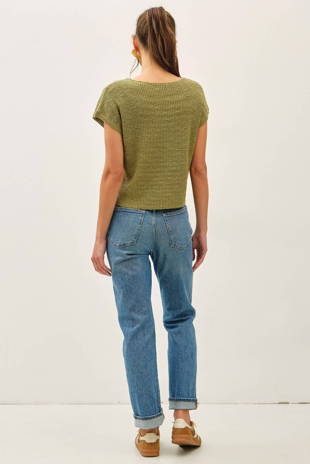 Be Cool - [NEW COLOR] PATCH POCKET DOLMAN CAP SLEEVE BOXY KNIT