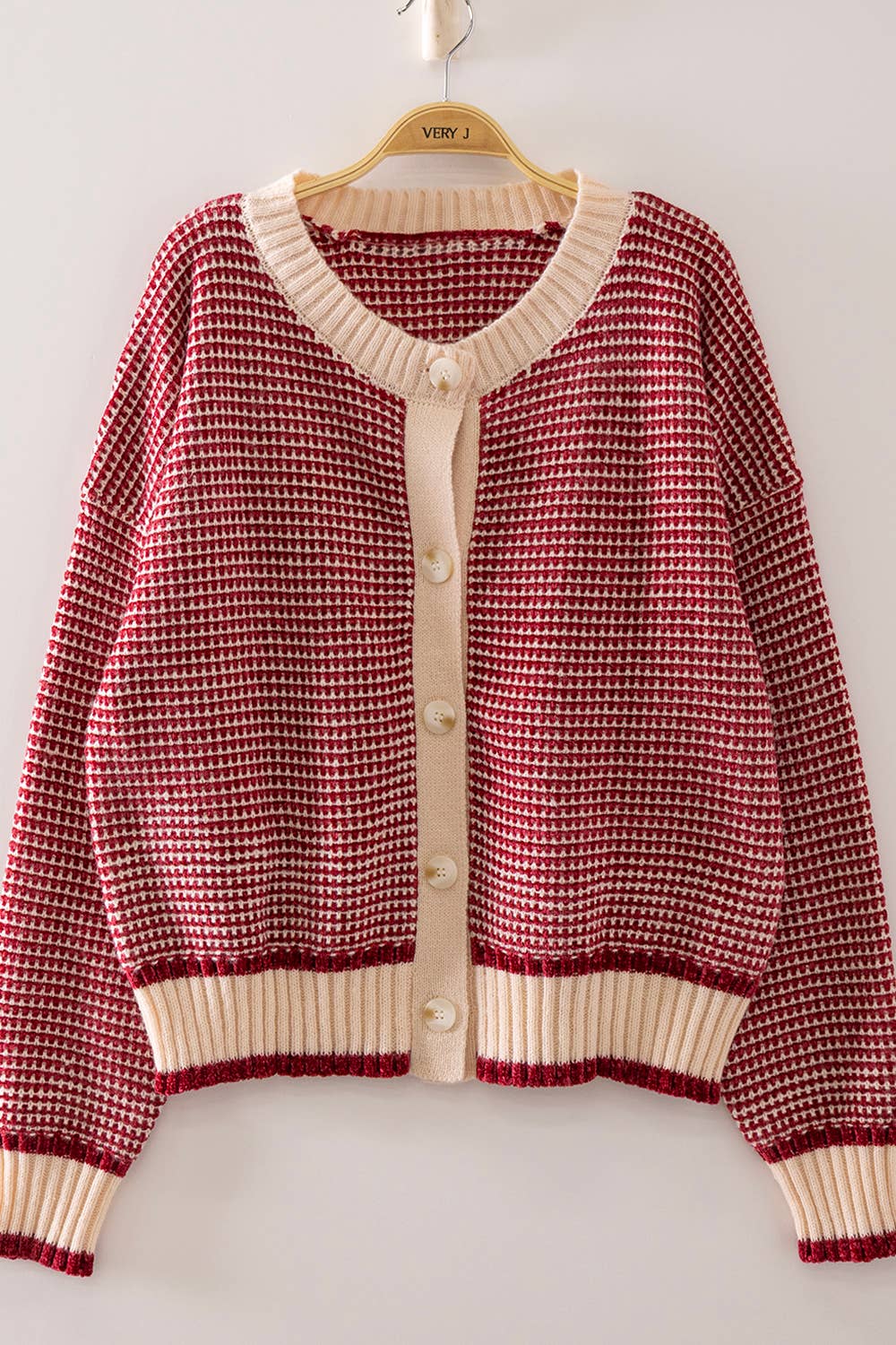 Color Pop Textured Knit Cardigan