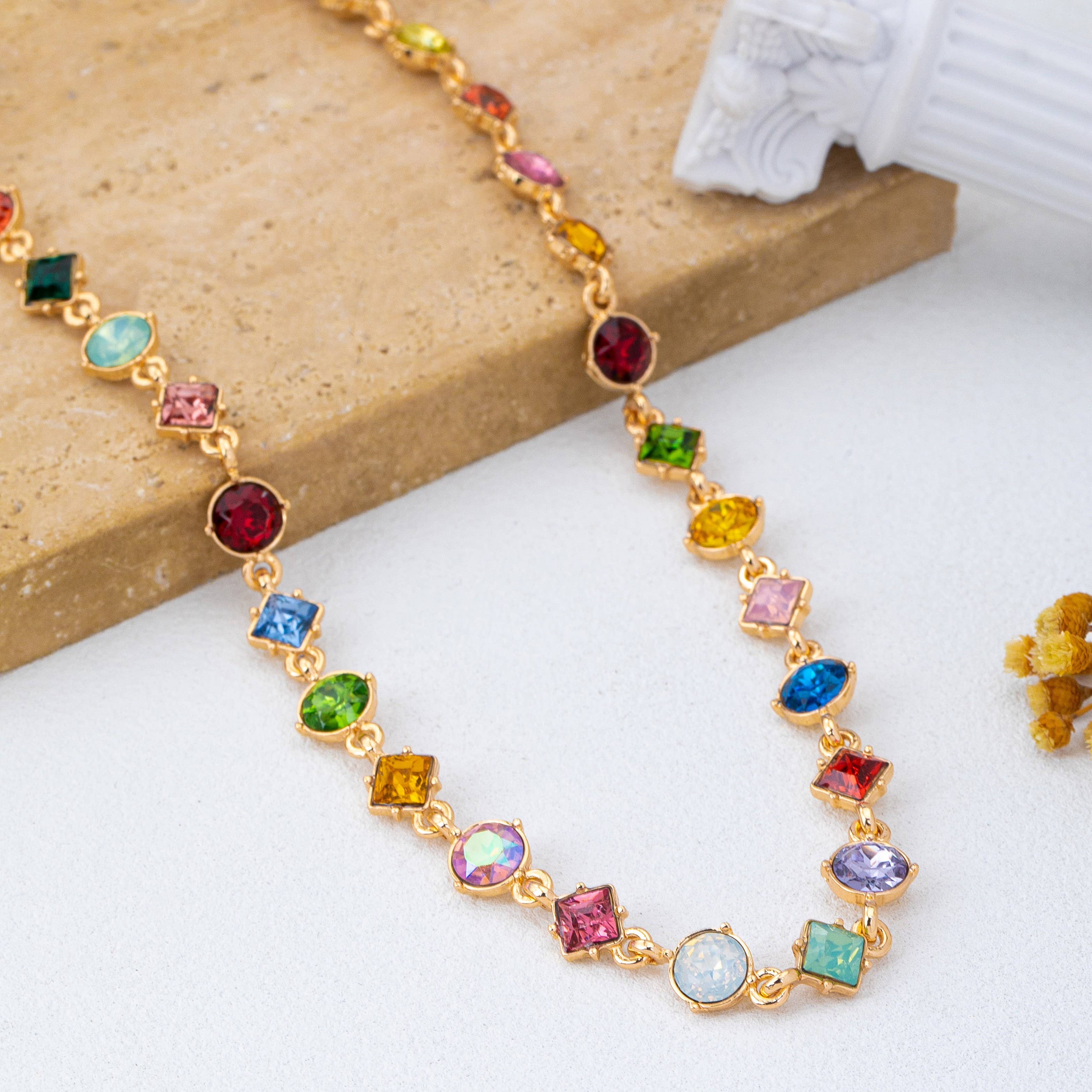 Crystal Station Necklace | 80N93256
