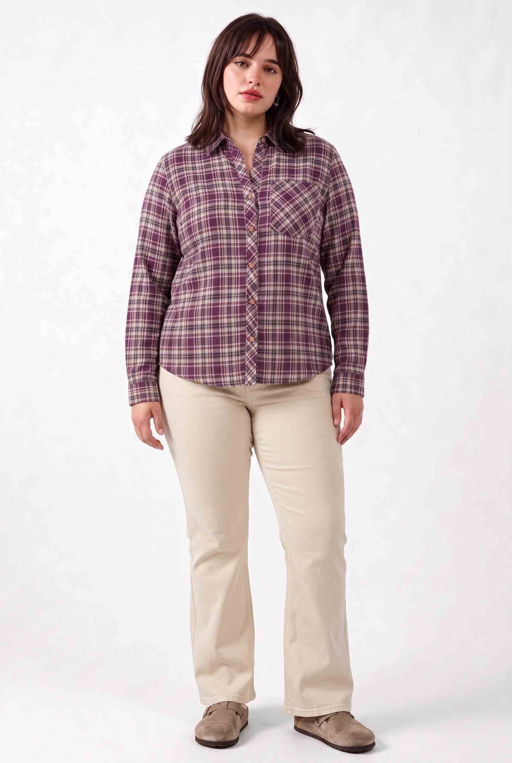 Be Cool - [PLUS] WANDER PLAID BUTTON DOWN SHIRT
