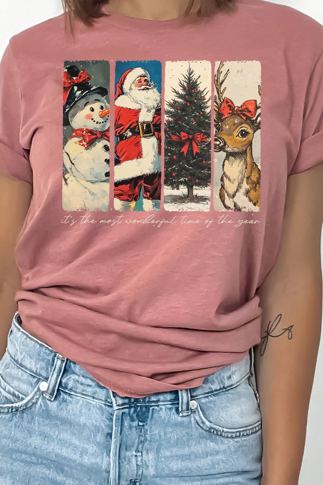 Kissed Apparel - Vintage Christmas Characters Graphic Tee