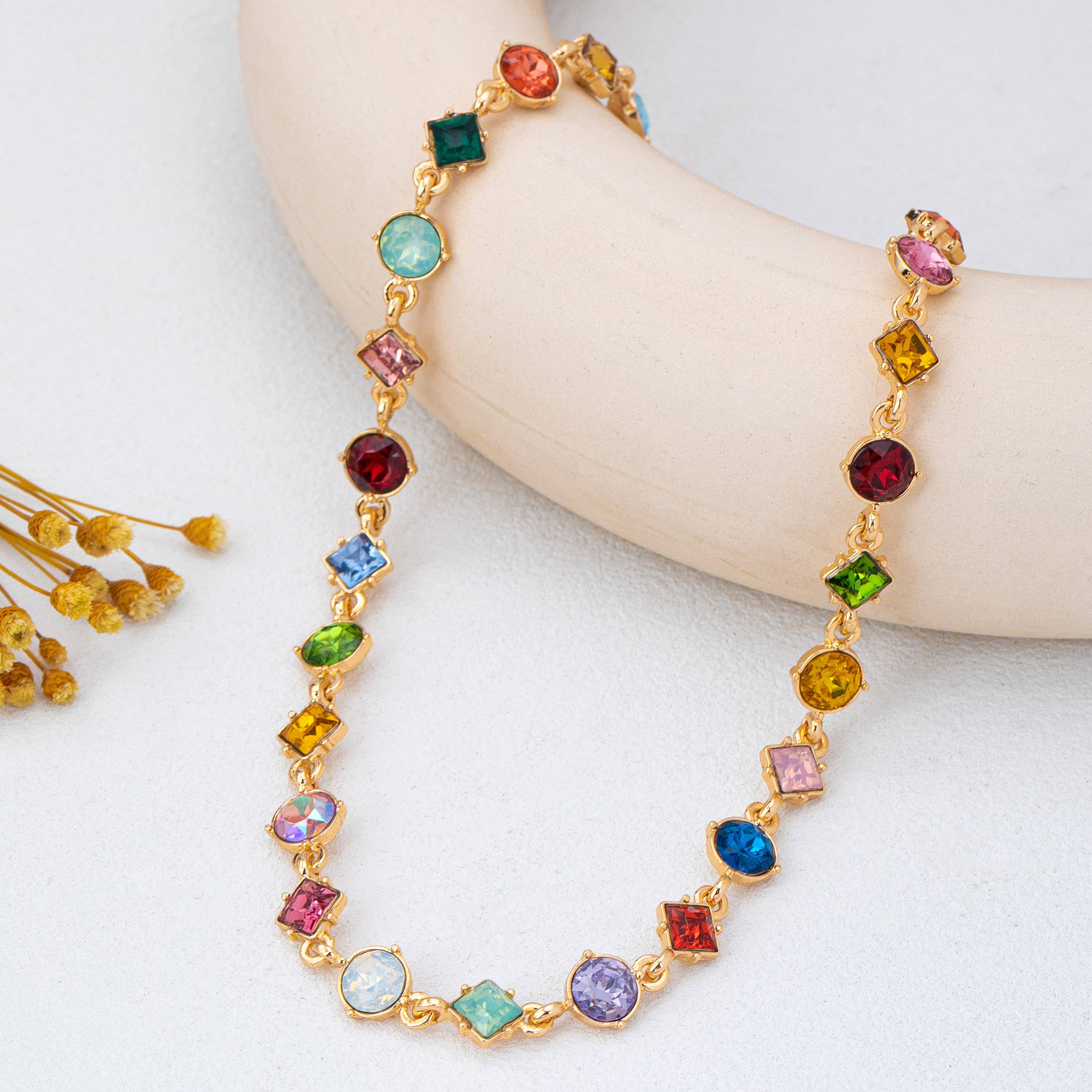 Crystal Station Necklace | 80N93256