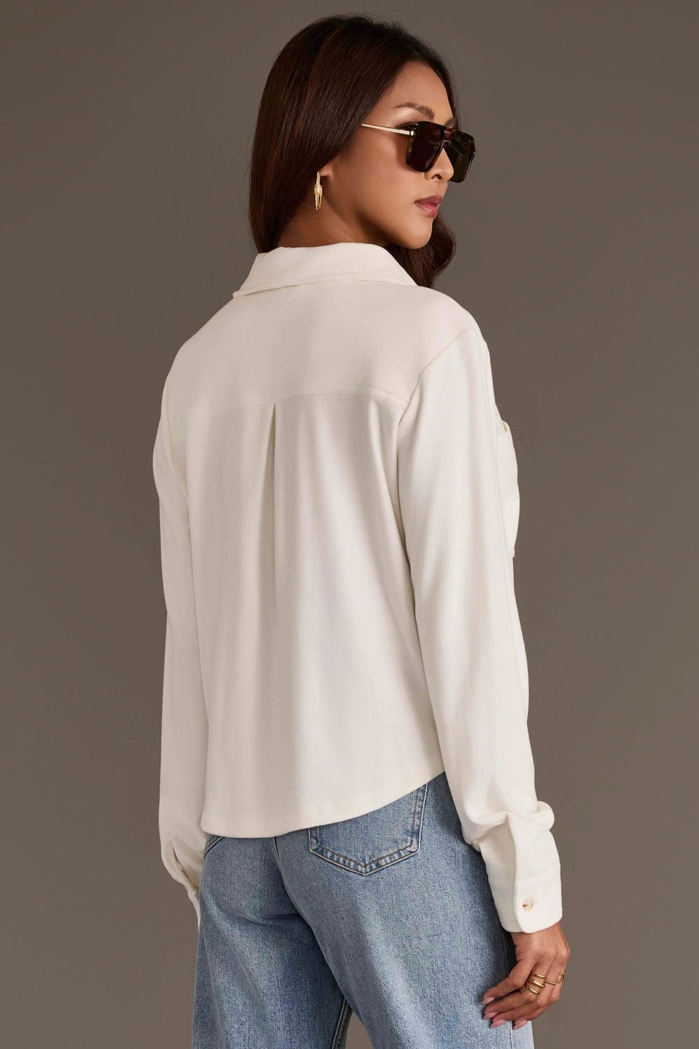 Cropped Soft Button Up