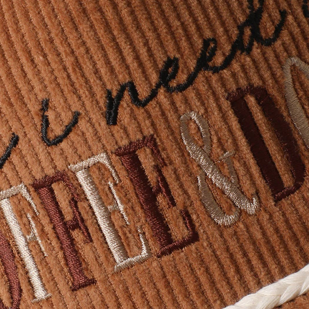 Fashion City - All I Need Is Coffee & Dogs Corduroy Rope Trucker Hat
