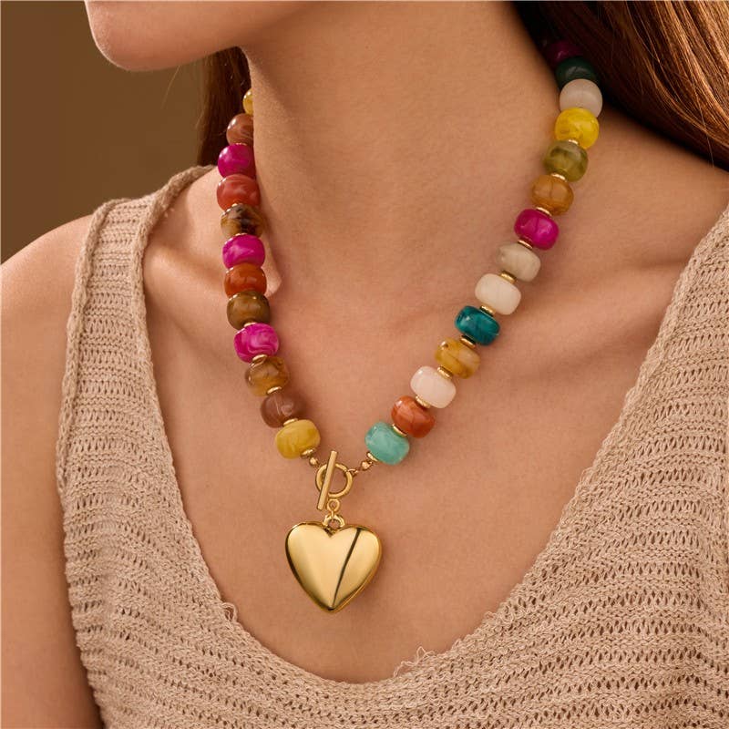 HEART CHARM TOGGLE NECKLACE | 40NK9700
