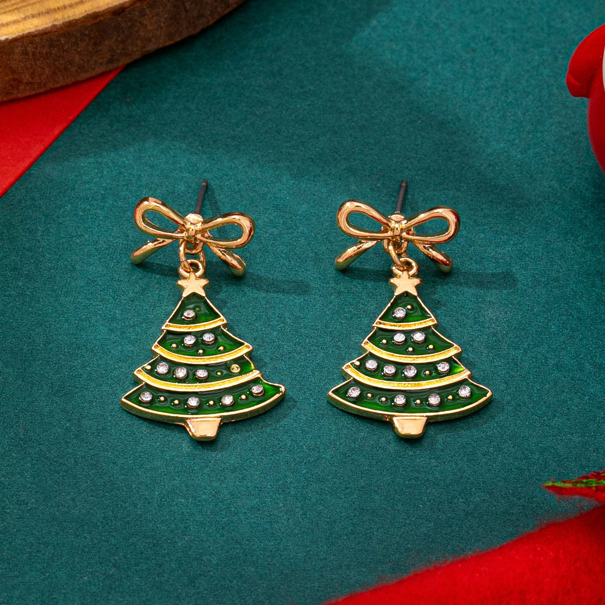 Tree & Bow Dangle Earrings | 80E62433