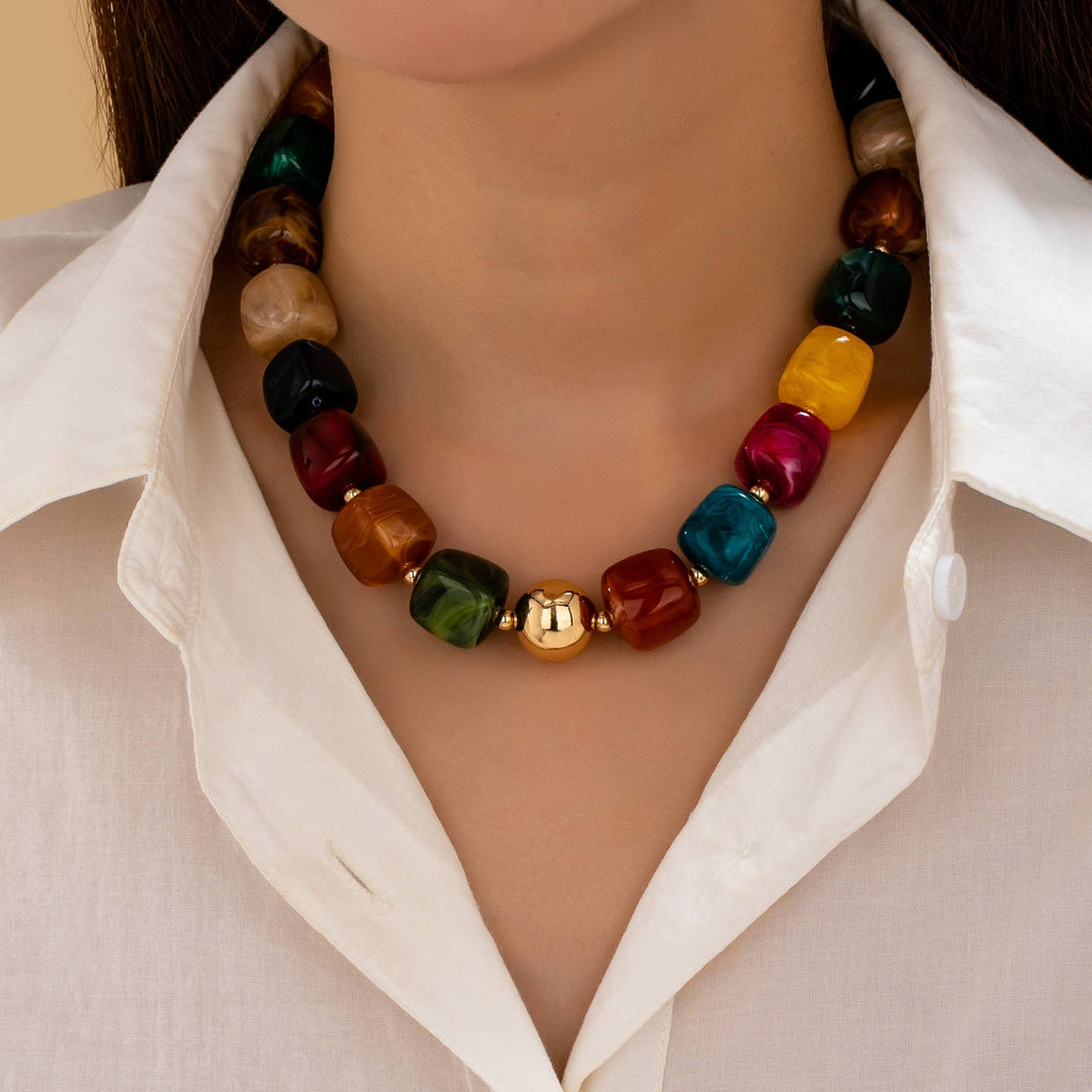 Resin Bead Necklace | 80N93701