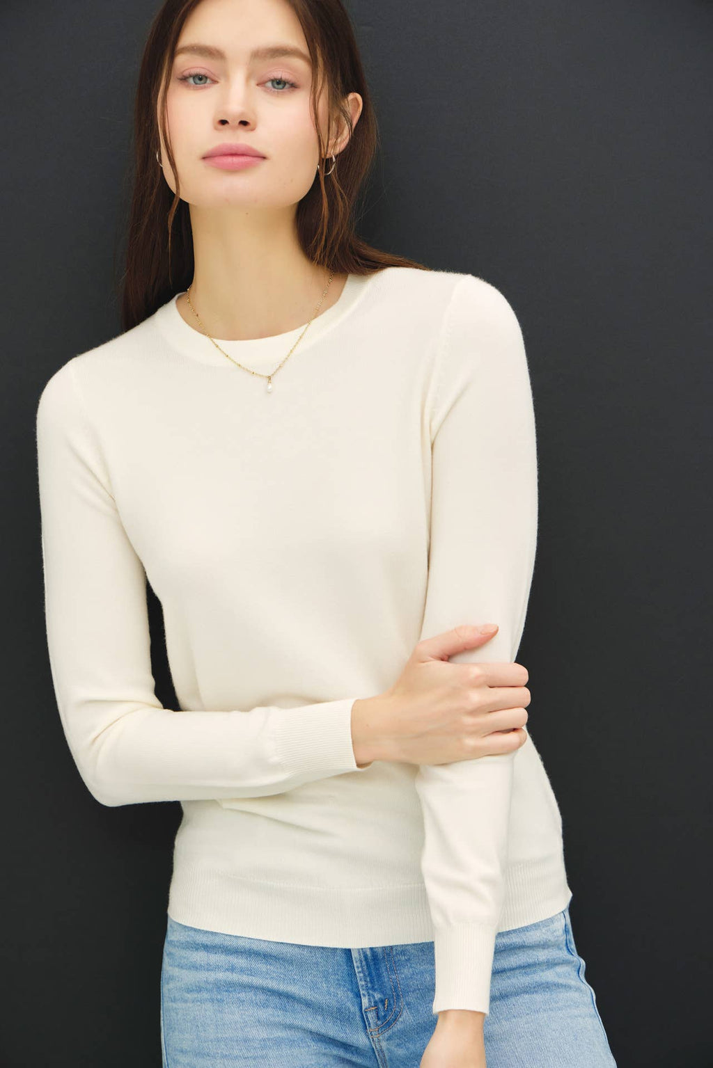 Be Cool - NEW COLOR-VISCOSE CREW NECK SOFT KNIT SWEATER
