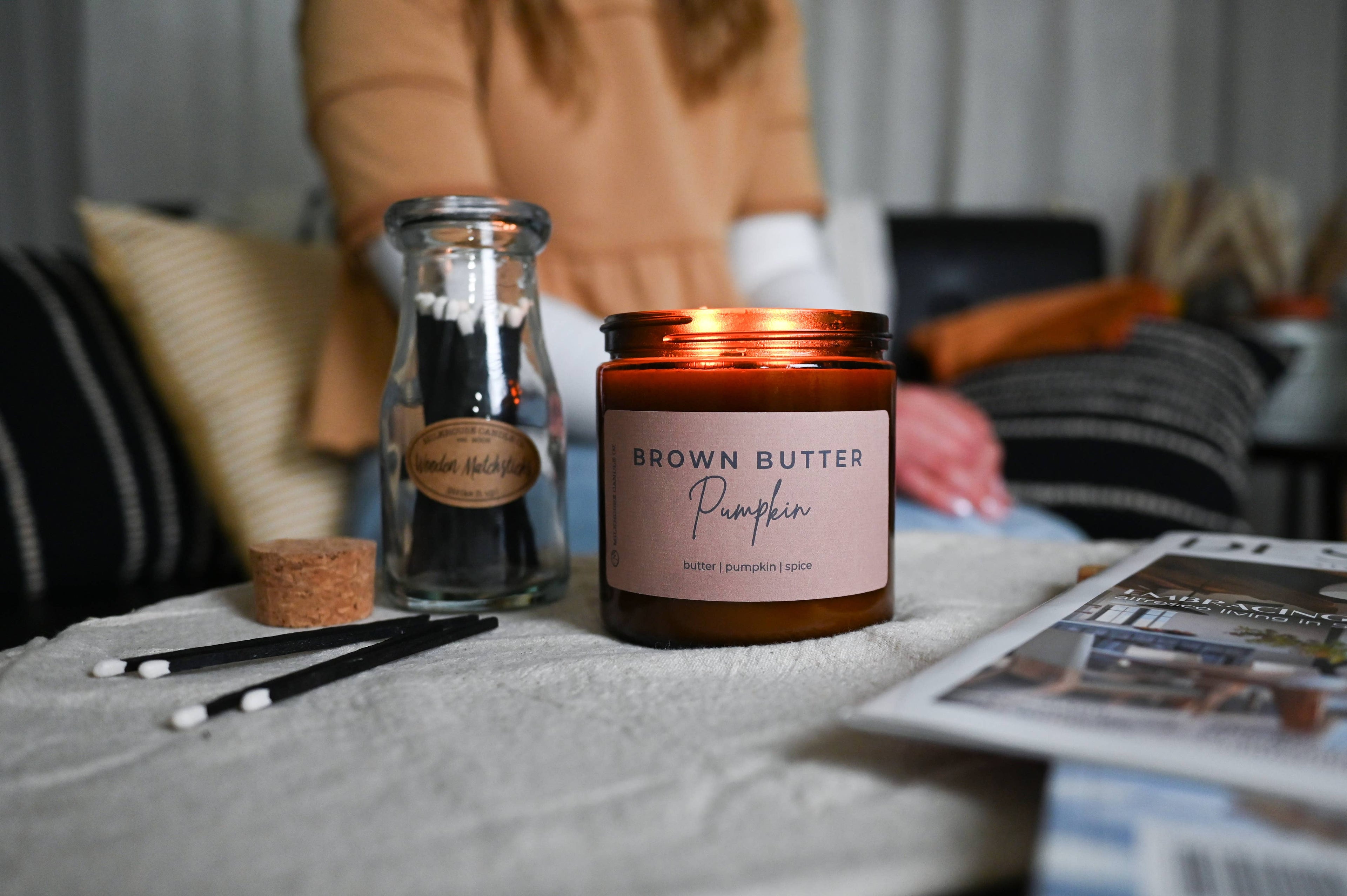 Milkhouse Candle Company - Brown Butter Pumpkin | 12 oz Classic Statement Candle
