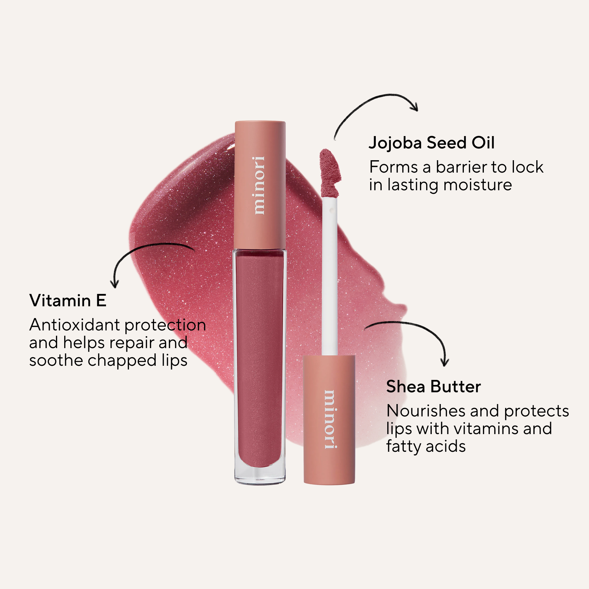 Minori - Lip Gloss — Juneberry (Mauve)