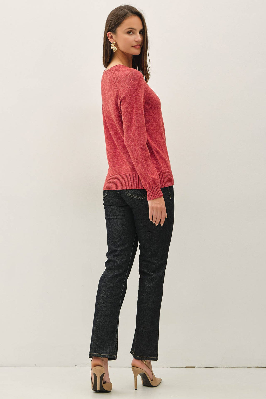 Be Cool - [NEW SHADE]RAGLAN SLEEVE SLUB PULLOVER SWEATER