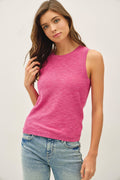 Fuscia Knit Tank
