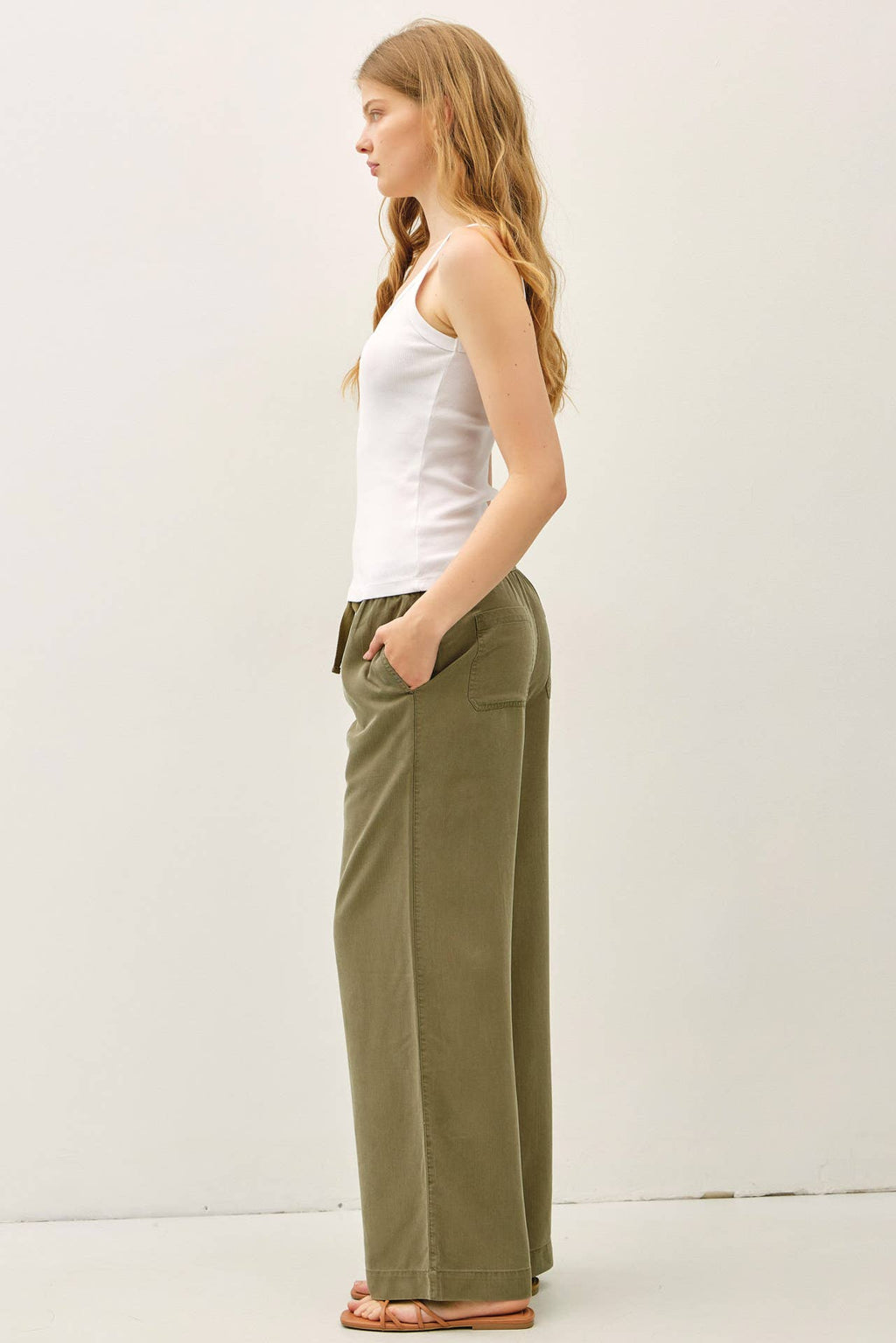 Be Cool - 29" INSEAM TENCEL WIDE LEG PANTS