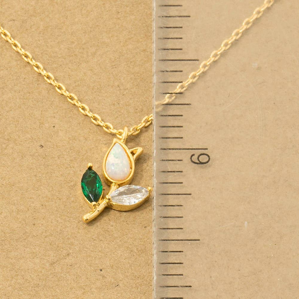 Tulip Flower Pendant Necklace