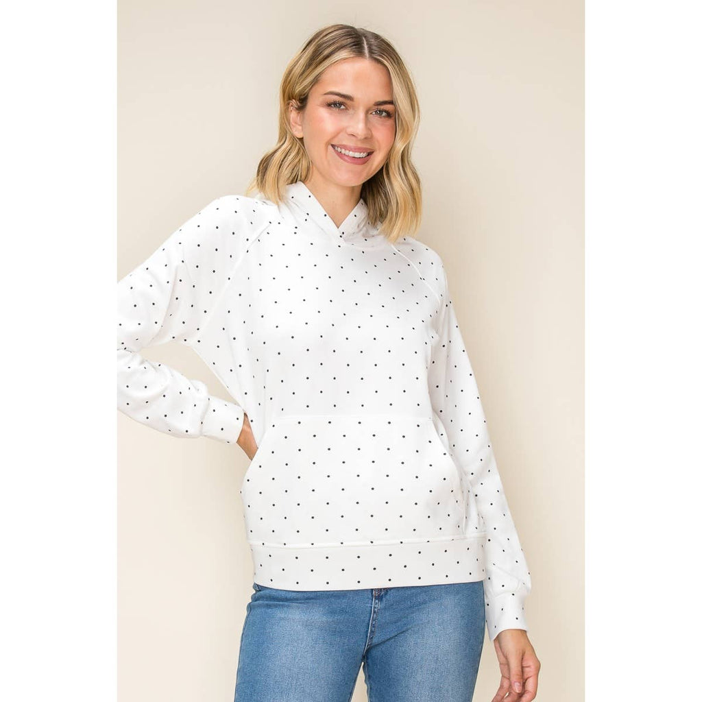 STACCATO - POLKADOT HOODIE SWEATSHRIT