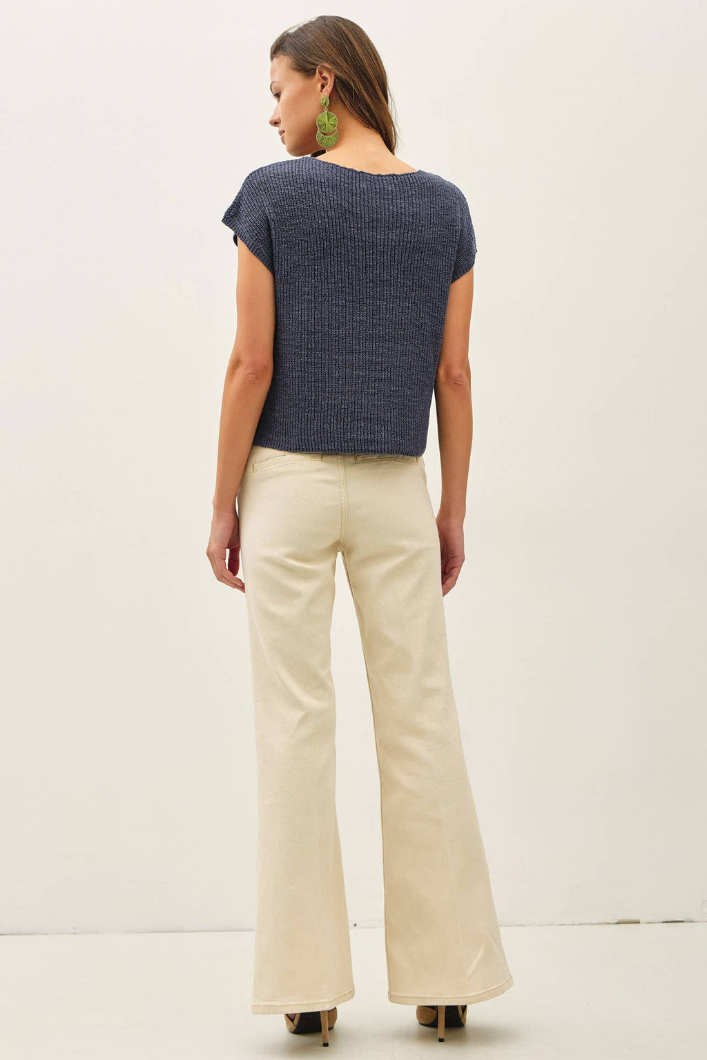 Be Cool - [NEW COLOR] PATCH POCKET DOLMAN CAP SLEEVE BOXY KNIT
