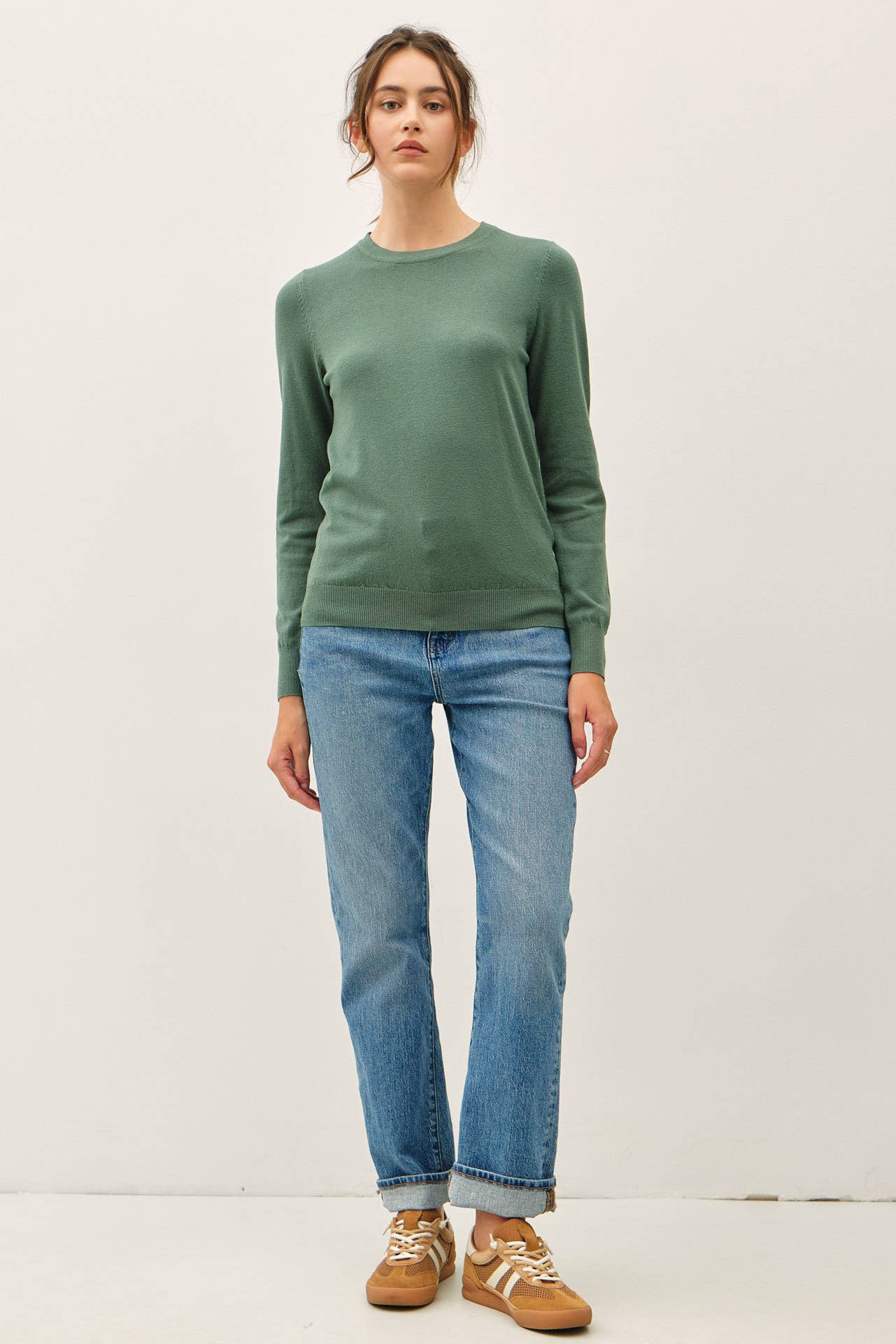Be Cool - NEW COLOR-VISCOSE CREW NECK SOFT KNIT SWEATER