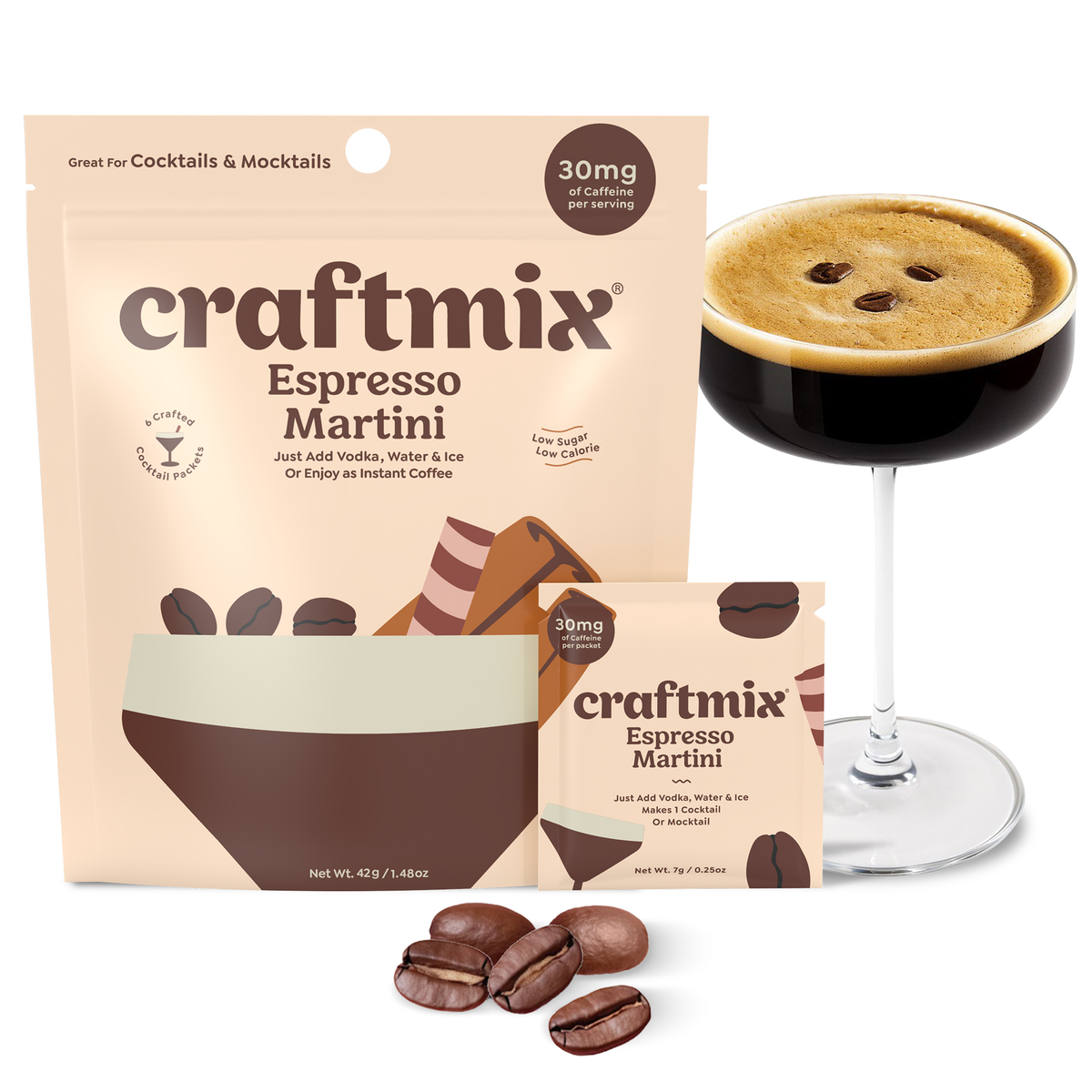 Craftmix - Espresso Martini Cocktail Mixer - 6 Servings Multipack