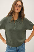 RAGLAN POLO SWEATER