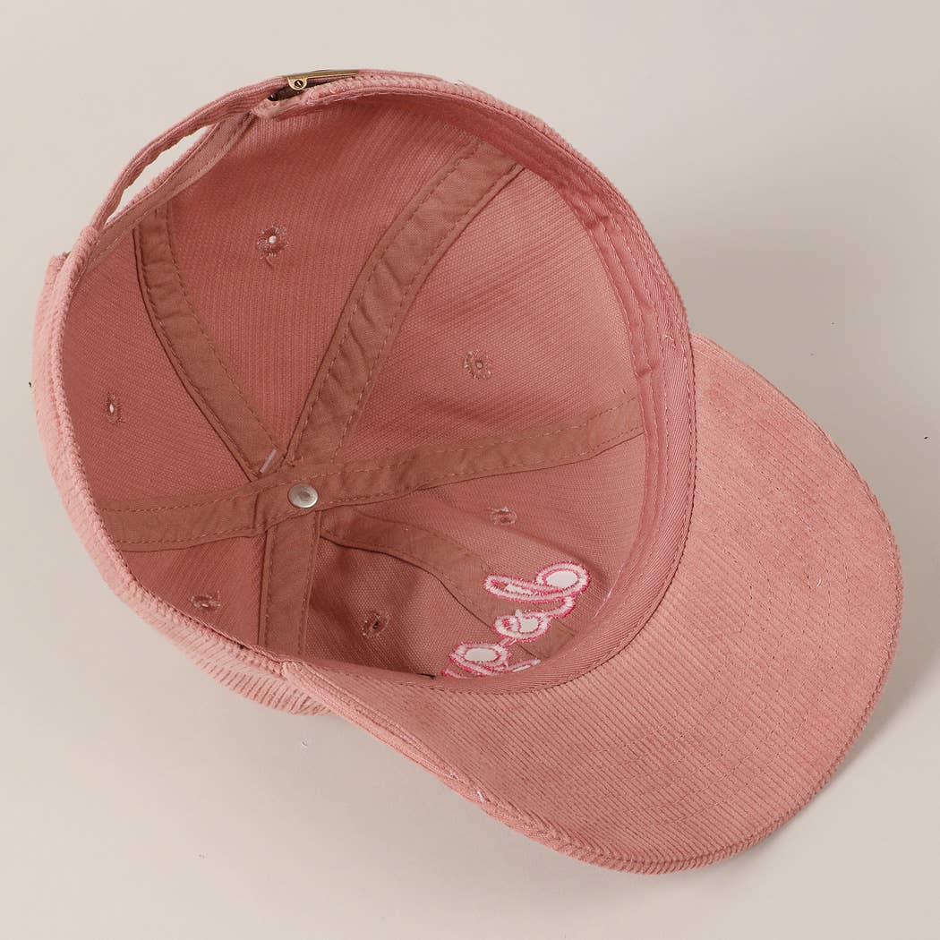 Dog Mom Corduroy Baseball Cap