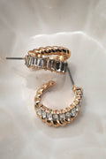 INTWINED HUGGIE EARRINGS | 80E61000